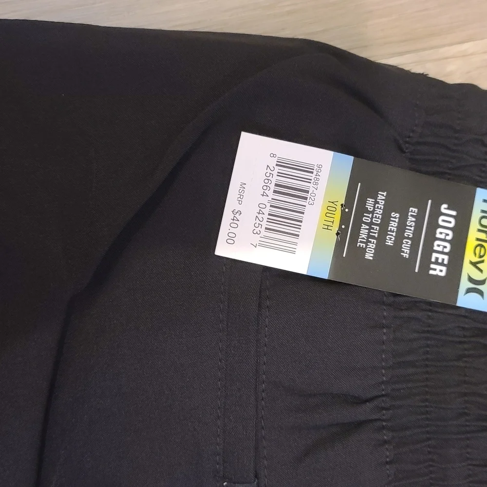 Boys Black Hurley Sweatpants Size 14/16 - Picture 6 of 6